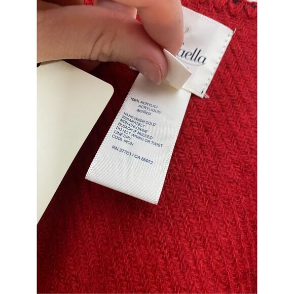 Rafaella Weekend NWT Reversible Red Plaid Acrylic Shrug One Size - Picture 3 of 9